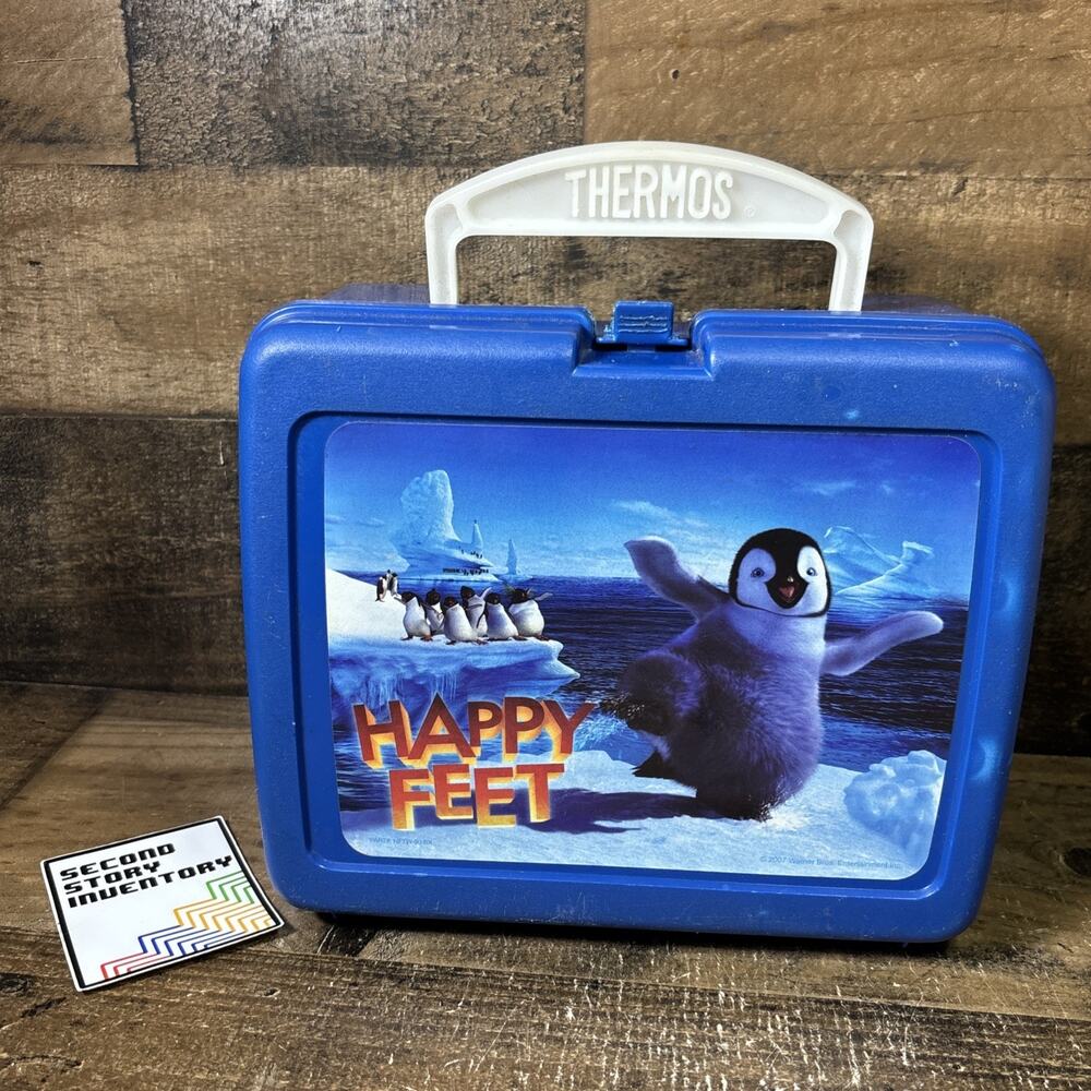Happy Feet Thermos Lunchbox Collectible Container USA Penguins